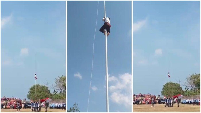DPR Beri Hadiah ke Siswa SD Lampung yang Panjat Tiang Bendera Saat Upacara